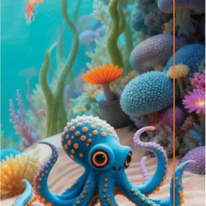 TECZKA Z GUMKĄ A4 350g AQUA CUTIES OŚMIIORNICA