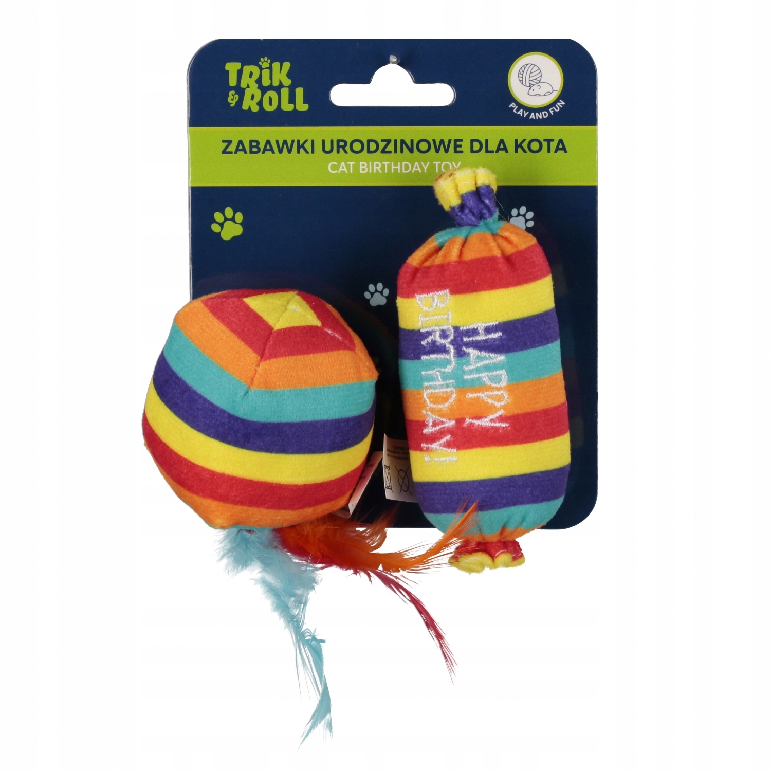 ZAB DLA KOTA URODZINOWA 2SZT 10CM/13CM TRIK 48