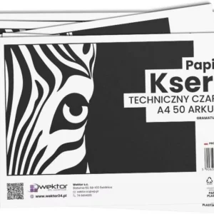 PAPIER KSERO A4 160g 50 ARKUSZY CZARNY WEKTOR